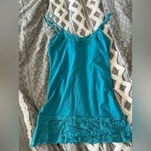 Teal tank top by vanity